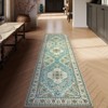 Lahome Medallion Floral Hallway Area Rug–Soft Low Pile Washable Non-Slip Carpet for Kitchen,Bedroom, Living Room,or Dining Room - 2 of 4