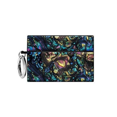 Flaunt Square AirPods Pro (1st/2nd gen.) Case - Abalone Shell with Silver Ring Clip