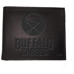 Evergreen NHL Buffalo Sabres Black Leather Bifold Wallet Officially Licensed with Gift Box - 1 of 1
