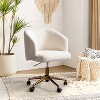 Ottaviano Corduroy Swivel Barrel Task Office Chair with Height-adjustable | ARTFUL LIVING DESIGN - 3 of 4