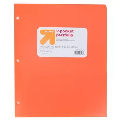2 Pocket Plastic Folder Orange - up & up™