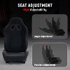 Dardoo Adjustable Black Racing Seat In Fabric With 65°–180° Reclining Backrest And Dual-Lock Double Slide For Stable, Smooth Positioning - 3 of 4