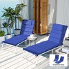 Outsunny Foldable Lounge Chair Cushion Set of 2, UPF50+ 230gsm Olefin and 25D High-Density Foam, Chaise Lounge Cushion Set, 80" x 26" - 2 of 4