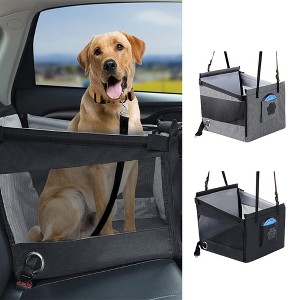 Dog Car Seat, Portable Foldable Waterproof Dog Car Hammock - Backseat Pet Travel Bag with Safety Clip for SUV/Truck - 1 of 4