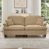 SKRAN Mid Century Chenille Sectional Couch Loveseat Sofa, with Flared Arms and Removable Ruffle Pleated Skirts for Living Room, Bedroom - 3 of 4