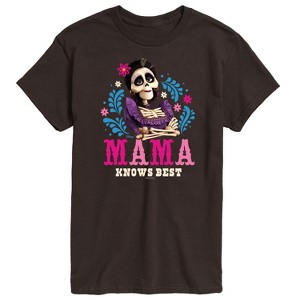 Men's Disney Imelda Mama Knows Best Short Sleeve Graphic T-Shirt - Dark Brown - Large - 1 of 4
