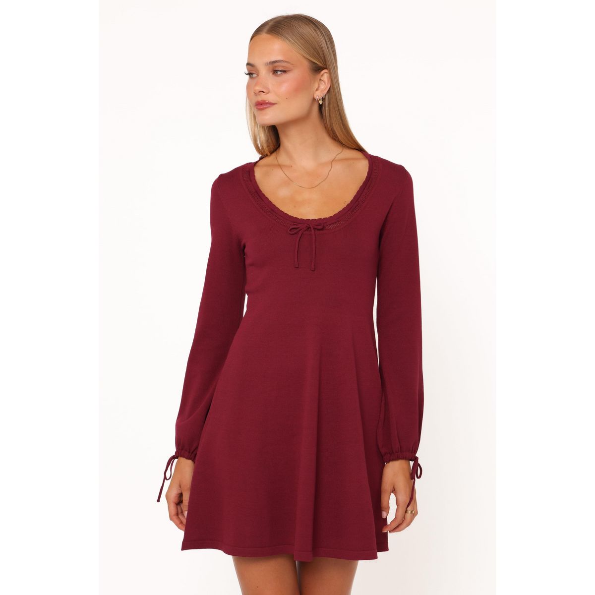 Kaylee Knit Long Sleeve Mini Dress - thumbnail 4