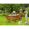 HomeStock 7-Piece Natural Oak Finish Solid Wood Top Dining Table with 6 Chairs - 2 of 4