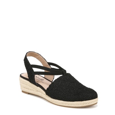 Lifestride Womens Kimmie Wedge Espadrilles Black 6 M : Target