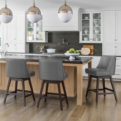 Arceso 26" Swivel Bar Stools with Back  for Home Kitchen Island