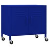 VidaXL Storage Cabinet Navy Blue 23.6"x13.8"x22" Steel - 2 of 4
