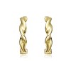 Guili 14k Gold Earrings, Twisted Rope Design, Elegant & Modern, Perfect for Adding Texture and Sophistication to Daily Wear and Special Events - 2 of 2