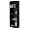 Vynxaria Classic-Modern 4-Tier Storage Bookcase Open Shelves (15.7"H×18.3"H×23.5"W Each), Black - 2 of 4