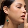 SOHI Women's Emerald Green The Under-The-Sea Hoop Earrings - 4 of 4