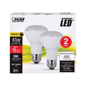 Feit Electric Performance R20 E26 (Medium) LED Bulb Soft White 45 Watt Equivalence 2 pk - 1 of 1
