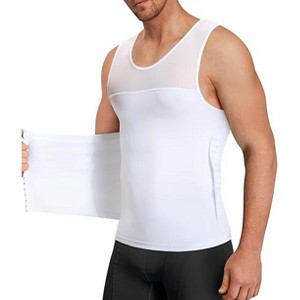 Nebility™ Men’s Compression Vest - Slimming Body Shaper Tank with Adjustable Waist for Tummy Control - 1 of 4