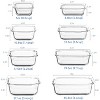 8 Pack Glass Food Storage Containers with Airtight Lids, , Lunch Office Meal for Microwave, Oven, BPA Free - 2 of 4