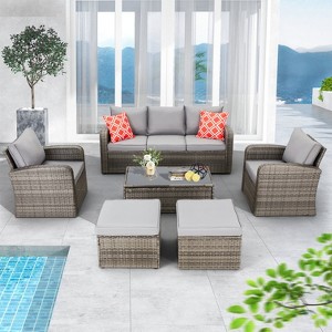 EROMMY 6 Piece Sofa Seating Group with Cushions - 1 of 4