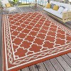Reversible Plastic Straw Rug - Waterproof Outdoor Mat, Geometric Design for Patio, RV, Camping, Picnic - Indoor/Outdoor Use - 4 of 4