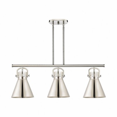 Newton Cone - 3 Light Island In Industrial Style-13 Inches Tall and 42 Inches Wide