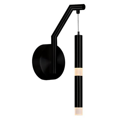 CWI Lighting Flute 1 Light LED Wall Sconce With Black Finish
