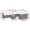 vidaXL 10 Piece Patio Sofa Set with Cushions Gray Poly Rattan - With Table - 3 of 4