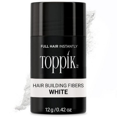 Toppik Hair Building Fibers, Fill In Fine or Thinning Hair Instantly Thicker, Fuller Looking Hair , White .42 OZ