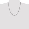 Black Bow Jewelry 4.25mm Sterling Silver Diamond Cut Solid Rope Chain Necklace - 2 of 4