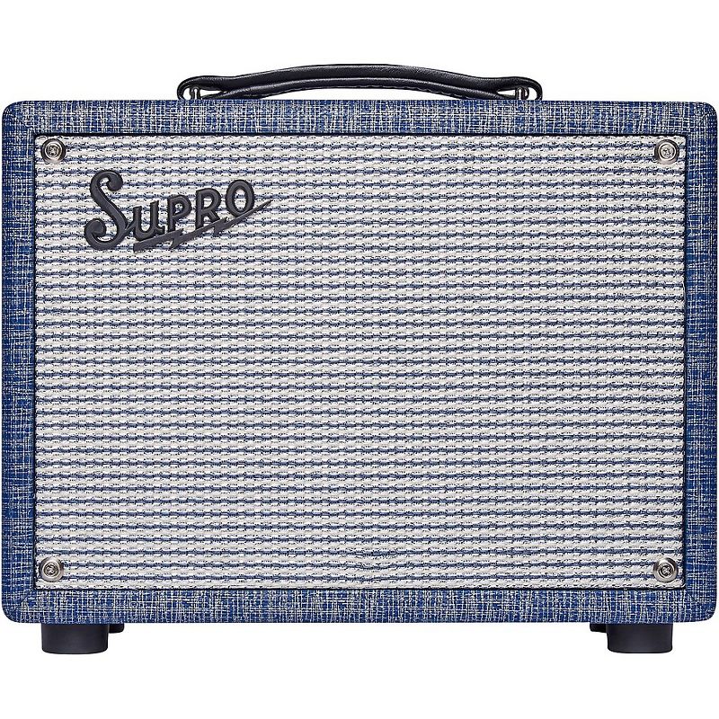 Supro 1606J 64 Super 5W 1x8 Tube Guitar Combo Amp Blue, 2 of 6