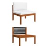 vidaXL 2 Piece Patio Lounge Set with Cushions Solid Acacia Wood - 4 of 4