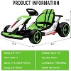 24V Electric Go Kart for Kids, Drift Kart with 2¡Á200W Motors, 7Ah Battery, Pedal Drive, Racing Go Kart Toy for Outdoor Fun - 2 of 4