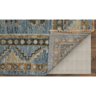 Hand-Knotted Blue Wool Traditional Medallion Area Rug 3' x 5'