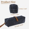 Unique Bargains Pencil Case Waxed Style with Large Capacity for Office Supplies 1 Pc - 2 of 4