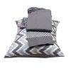 Bacati - MixNMatch Gray Chevron Dots 3 pc Toddler Sheet Set - 3 of 4