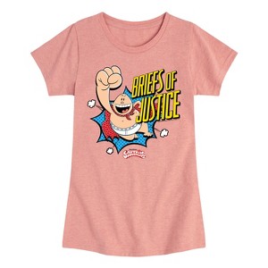 Girls' - Captain Underpants - Briefs Of Justice Fitted Short Sleeve Graphic T-Shirt - 1 of 3