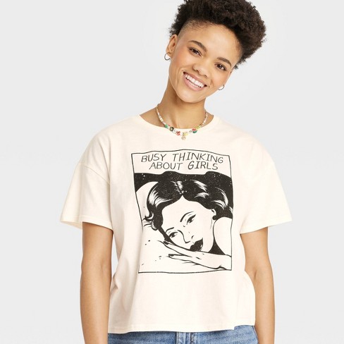 Girls all over print crewneck t-shirt