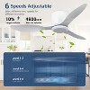 Wanze of Ocean 42 In. 3-Blade Ceiling Fan with Remote, 6-Speed, Reversible DC Motor - 3 of 4