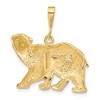 Black Bow Jewelry 14k Yellow Gold Large Polished Textured Polar Bear Pendant - 3 of 4