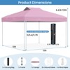 Costway 10 X 10 FT 1-Person Setup Pop up Canopy Tent with 1-Push Center Lock Wind Ropes Blue/Pink/Gray/Navy/White - 3 of 4