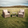 Courtyard Casual Capri 3 pc Chat Set  Includes:  One End Table and Two Club Chairs - 2 of 4