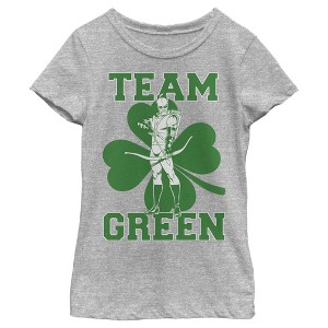Girl's Justice League St. Patrick's Day Green Arrow Team Green T-Shirt - 1 of 4