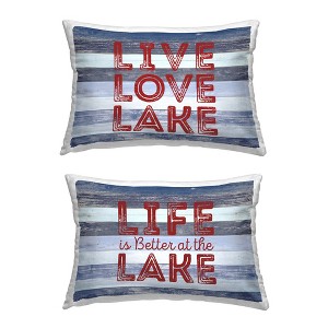 Stupell Industries Striped Lake Phrases (Set of 2) - 1 of 3