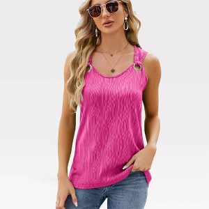 Womens Tank Tops Summer Casual Tops Sleeveless Square Neck Tunic Blouse Sleeveless Tank Tops - 1 of 4
