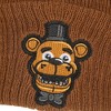 Five Nights At Freddy's Freddy Fazbear Fuzzy Jaquard And Freddy Embroidery Knit Cuff Beanie With Pom Cuff Beanie - 4 of 4