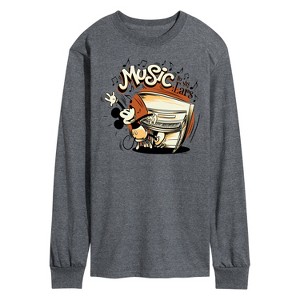 Men's - Disney - Music To My Ears Long Sleeve Graphic T-Shirt - 1 of 4