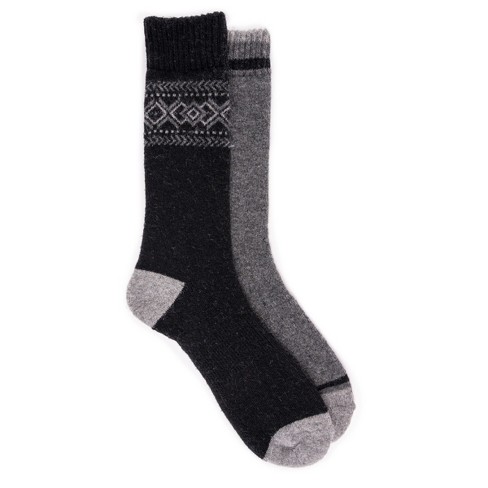 Muk Luks Men's 2 Pair Pack Wool Socks : Target