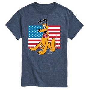 Men's - Disney - Pluto Patriotic USA Flag Short Sleeve Graphic T-Shirt - 1 of 4