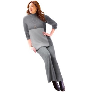 Catherines Mock Neck Colorblock Sweater - 1 of 2