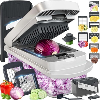 Attop 8 Blades Food Vegetable Chopper Onion Vegetable Cutter with Container, Kitchen Gadgets and Essentials, (10 in 1)