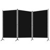 vidaXL 3-Panel Room Divider Black 102.4"x70.9" Fabric - 2 of 4